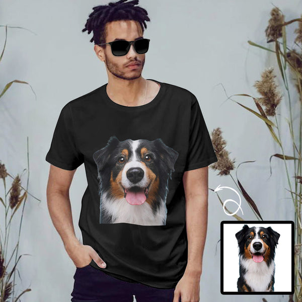 Custom Dog Face Men's T-shirt Put Any Face On The Shirt