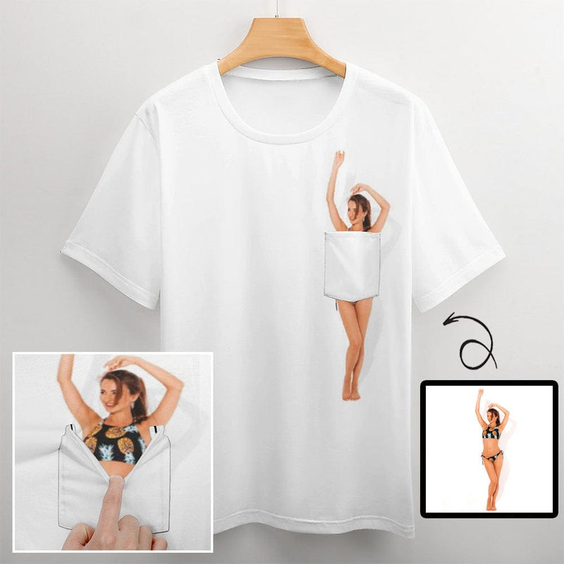 Custom Girlfriend Face Personalized Design Photo Printed Men T-shirt –  YesCustom