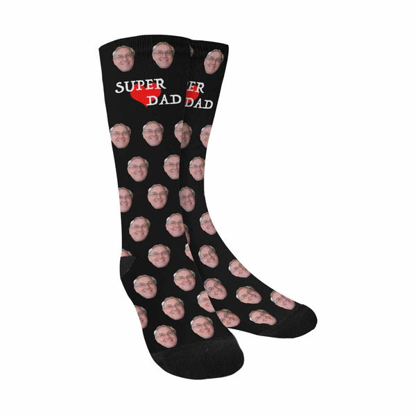 [Made In AU] Custom Face Super Dad Sublimated Crew Socks